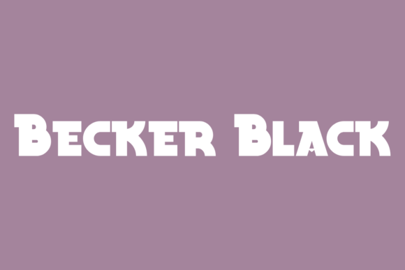 Becker Black: A Bold Typeface for Stronger Brand Impact