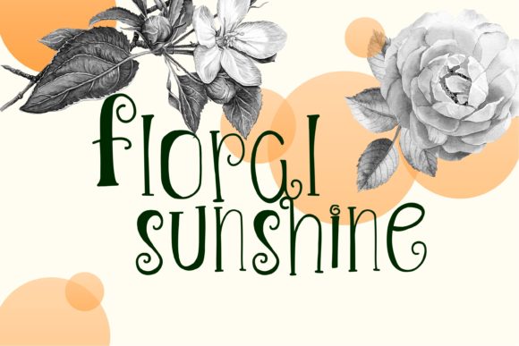 Floral Sunshine: A Cheerful Slab Serif Font for Craft Creators