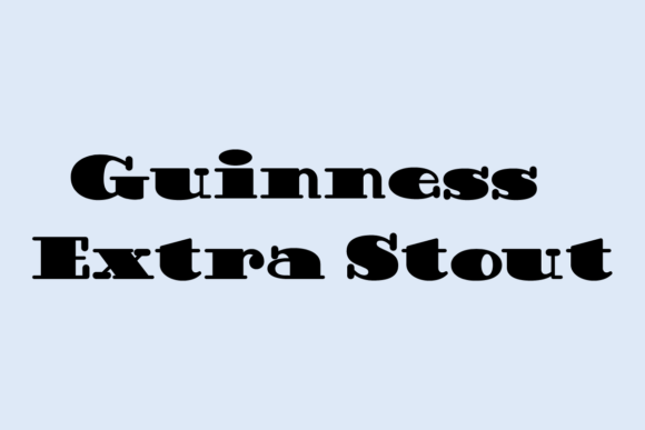 Guinness Extra Stout: A Display Typeface with Editorial Flair