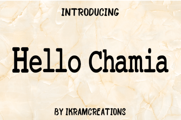Hello Chamia: A Slab Serif Typeface for Editorial Excellence