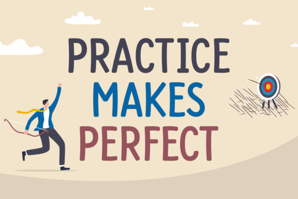 Practice Makes Perfect Font in Web Design