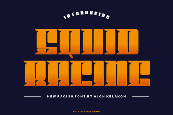 Squid Racing Font: A Chubby Slab Serif for Creative Makers